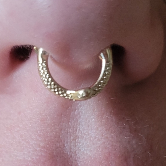 Gold Serpent Septum Clicker - Picture 5 of 5